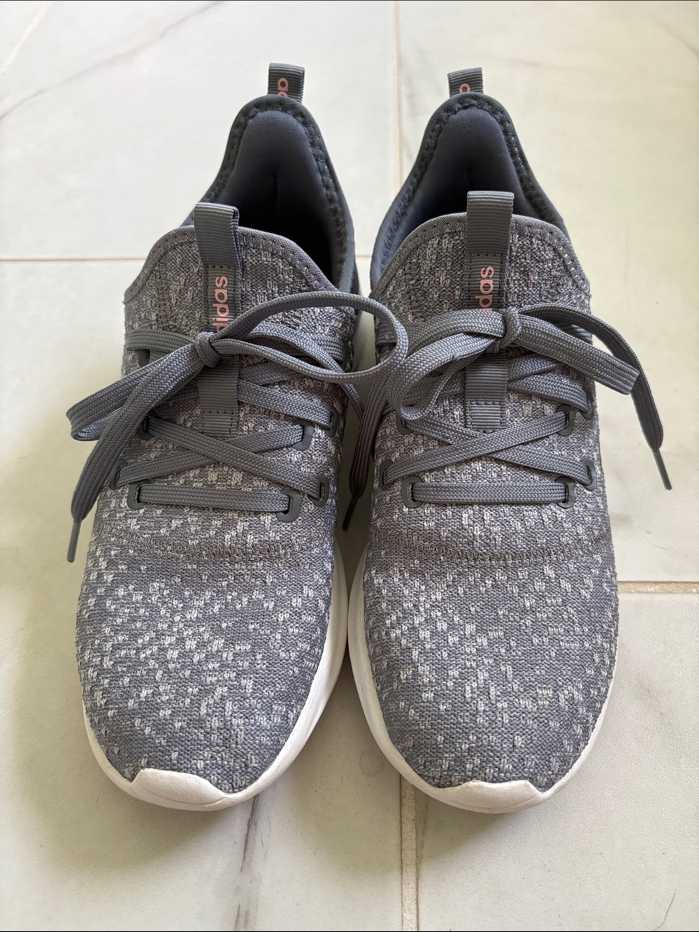 adidas Women's Gray Knit Athletic Shoes - Picture 3 of 4